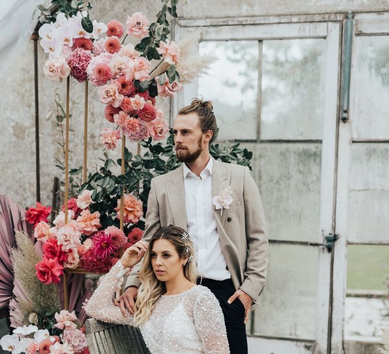 Bride and groom wedding portrait by Rebecca Carpenter Photography