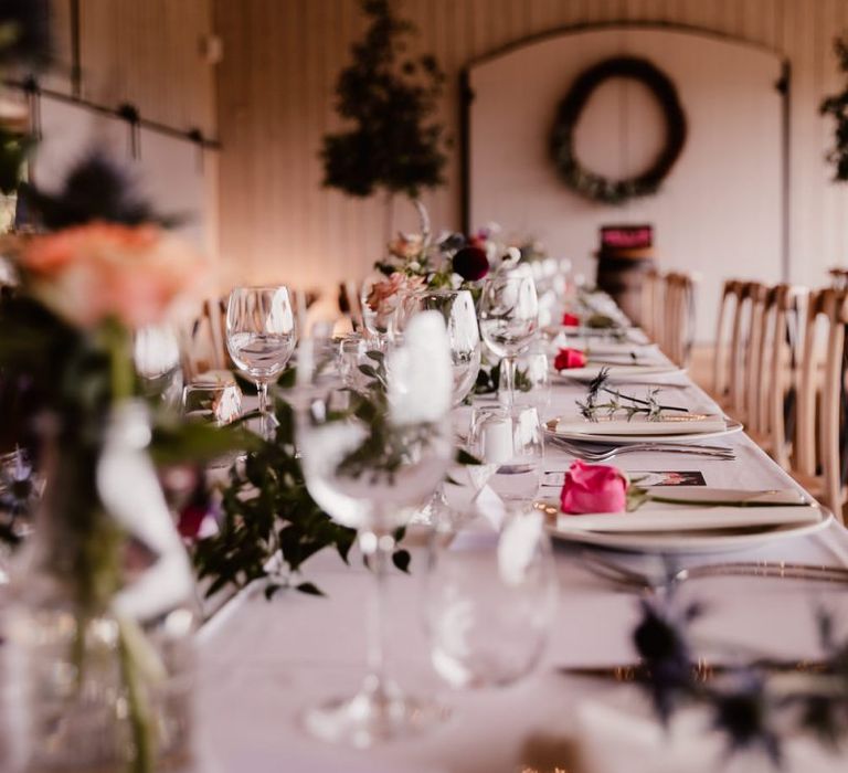 Table Decorations With Pink Flowers