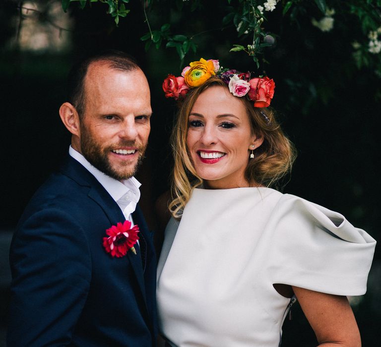 Bride in Flower Crown // Images By Travers And Brown