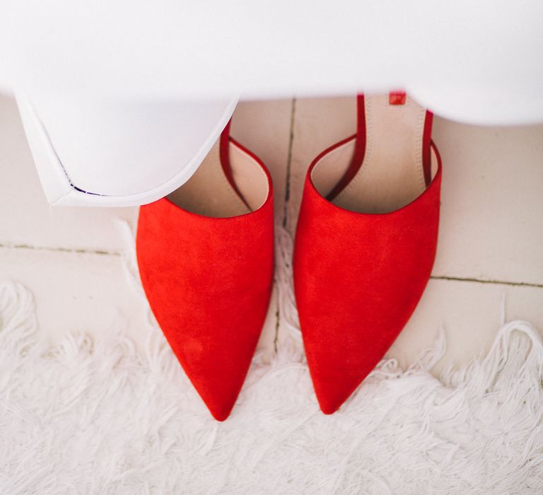 Red Shoes For Bride // Images By Travers And Brown