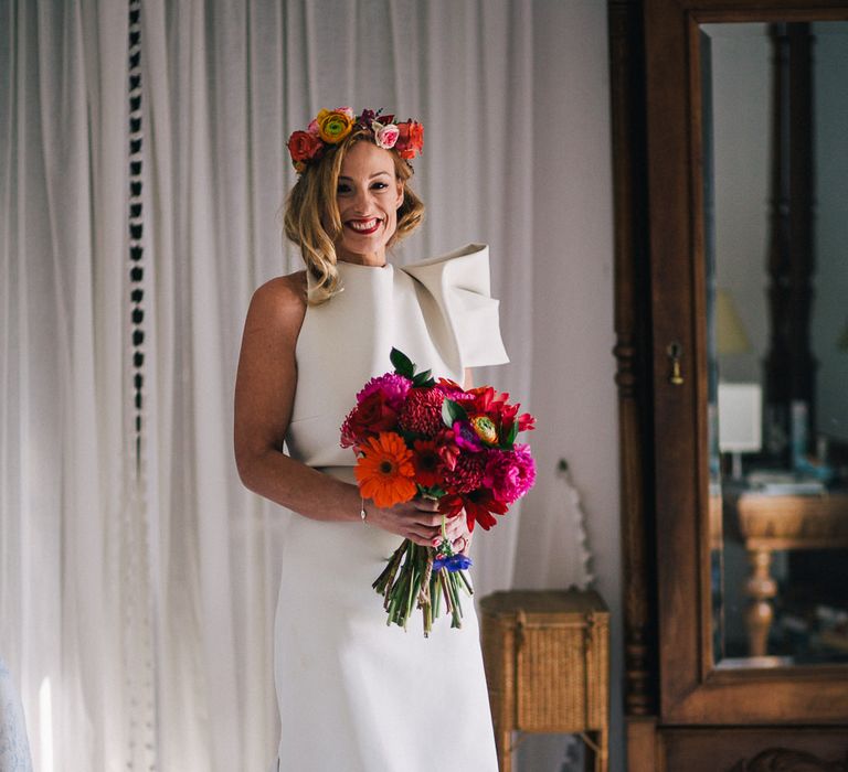 Pool Party Weekend Long Wedding In Spain With Bride In Flower Crown // Images By Travers And Brown // Exclusive Use Venue La Palacete de Cazulas in Andalusia