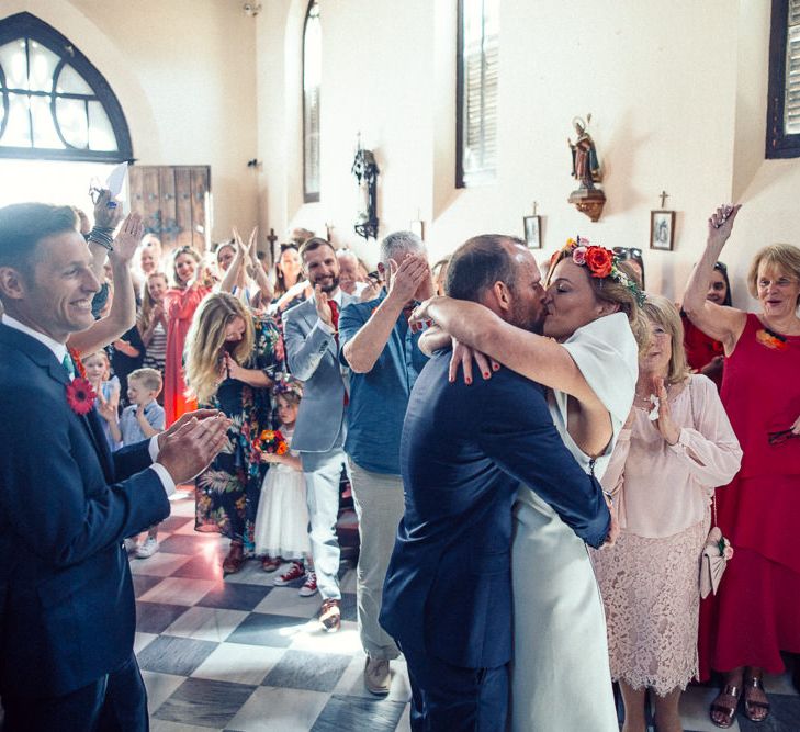 Pool Party Weekend Long Wedding In Spain With Bride In Flower Crown // Images By Travers And Brown // Exclusive Use Venue La Palacete de Cazulas in Andalusia