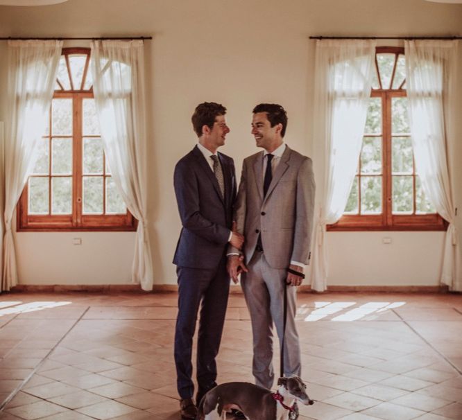 Two Grooms | Woodland Wedding at Sa Farinera de Sant LLuis Wedding Venue, Catalan Empordà, Spain | Planned &amp; Styled by Mille Papillons | HUMà06 Photography | HUMà06 Photography