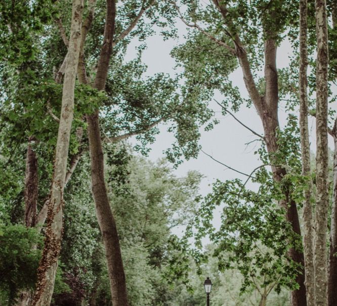 Outdoor Wedding Ceremony | Two Grooms Walking up the Aisle |  Woodland Wedding at Sa Farinera de Sant LLuis Wedding Venue, Catalan Empordà, Spain | Planned &amp; Styled by Mille Papillons | HUMà06 Photography | HUMà06 Photography