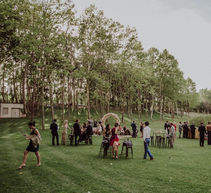 Wedding Guests | Outdoor Woodland Wedding at Sa Farinera de Sant LLuis Wedding Venue, Catalan Empordà, Spain | Planned &amp; Styled by Mille Papillons | HUMà06 Photography | HUMà06 Photography