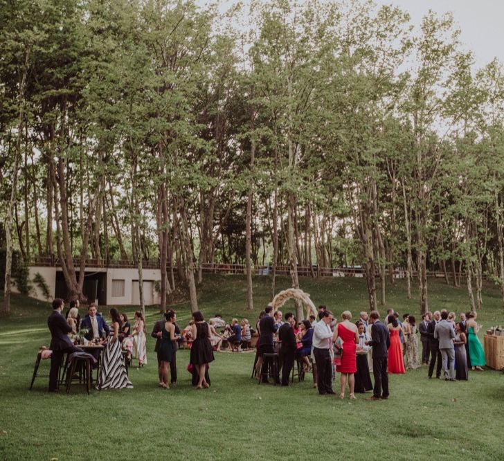 Wedding Guests | Outdoor Woodland Wedding at Sa Farinera de Sant LLuis Wedding Venue, Catalan Empordà, Spain | Planned &amp; Styled by Mille Papillons | HUMà06 Photography | HUMà06 Photography