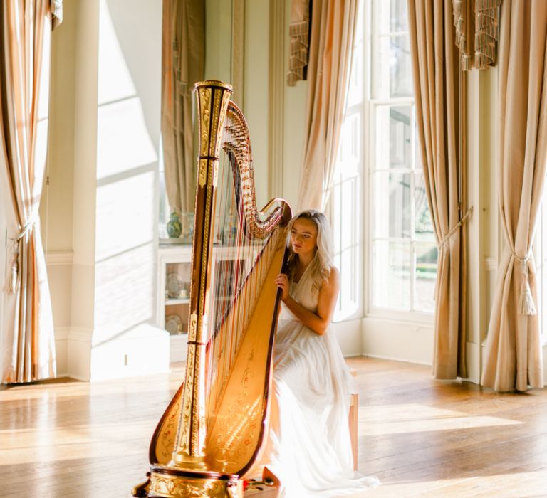 Harpist at Prestwold Hall