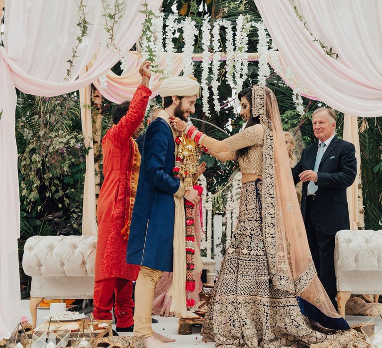 Indian Wedding Ceremony under a Mandap