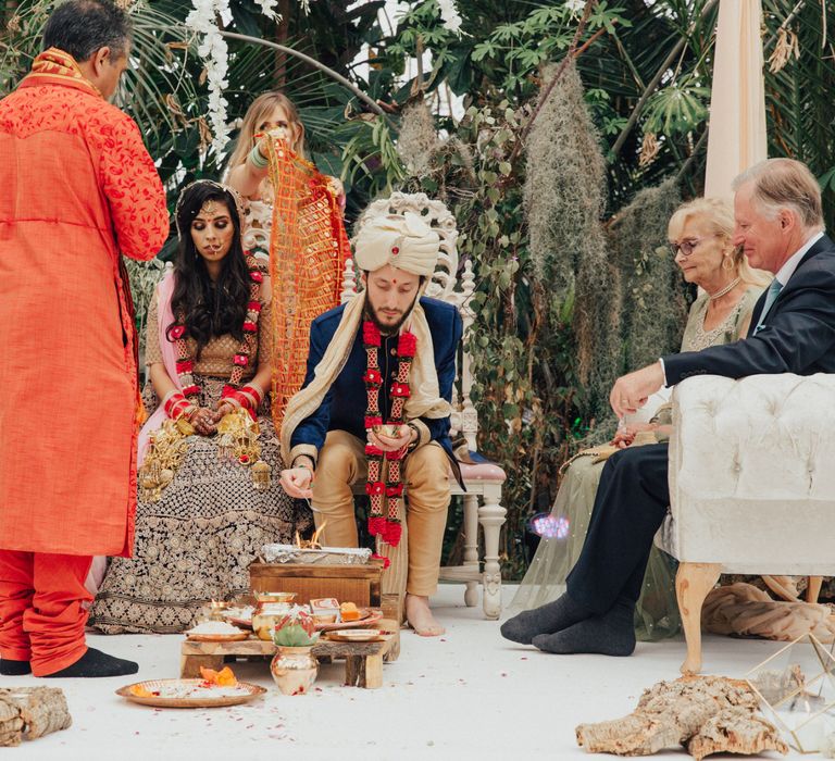 Indian Wedding Ceremony Under a Mandap