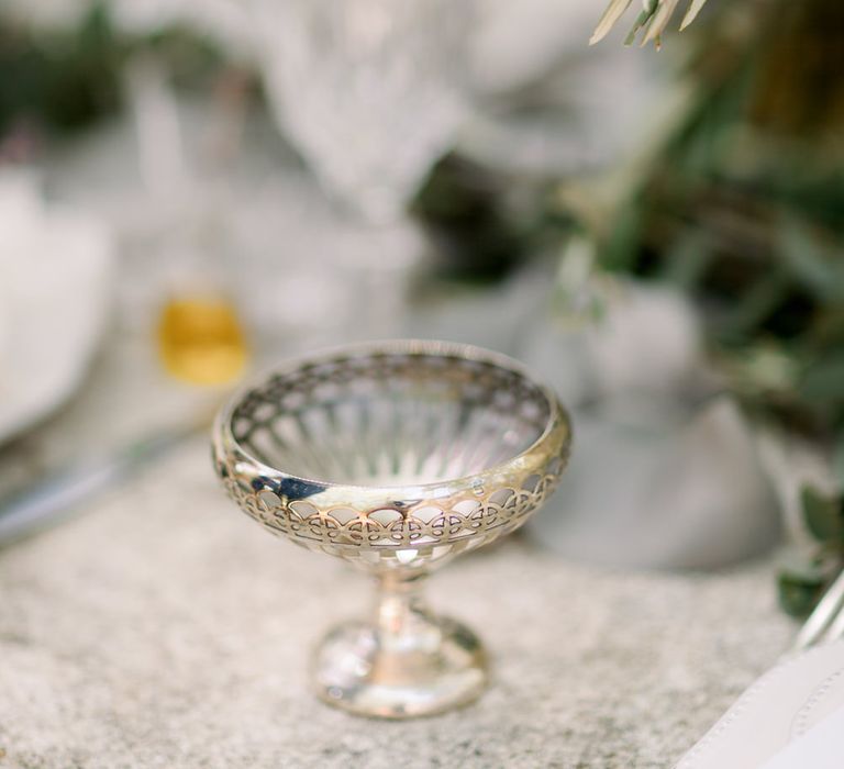 Vintage Champagne Saucer // Chateau De Roussan St Remy Provence Wedding Venue With Joanne Flemming Dresses Fine Art Images From Jo Bradbury Photography