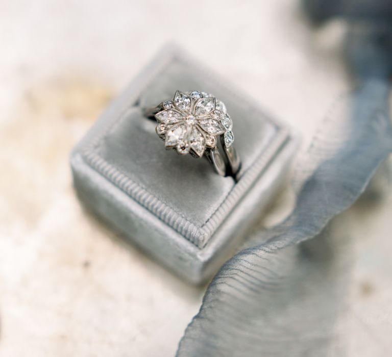 Vintage Engagement Ring // Chateau De Roussan St Remy Provence Wedding Venue With Joanne Flemming Dresses Fine Art Images From Jo Bradbury Photography