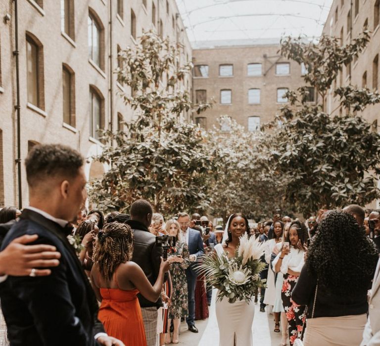 Bridal entrance at Devonshire Terrace wedding ceremony