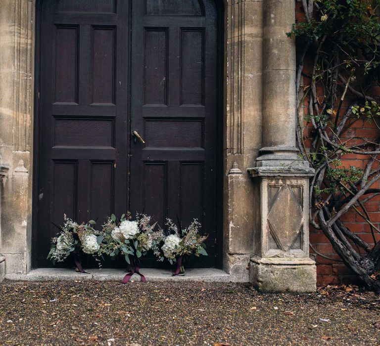 Christmas Pub Wedding At The Falcon Rotherwick With Bride In Alice By Watters And Candle Lit Wedding Ceremony Images By Rebecca Searle Photography