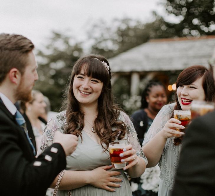 Guests Enjoy The Wedding Drinks Post Ceremony