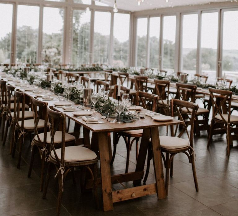 Trevenna Barn Wedding Reception  Set Up