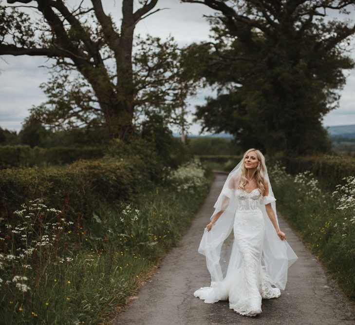 Bride In Emma Beaumont Bespoke Wedding Dress