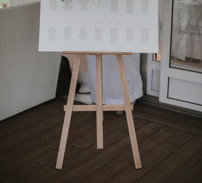 Table Plan With Foliage Decor