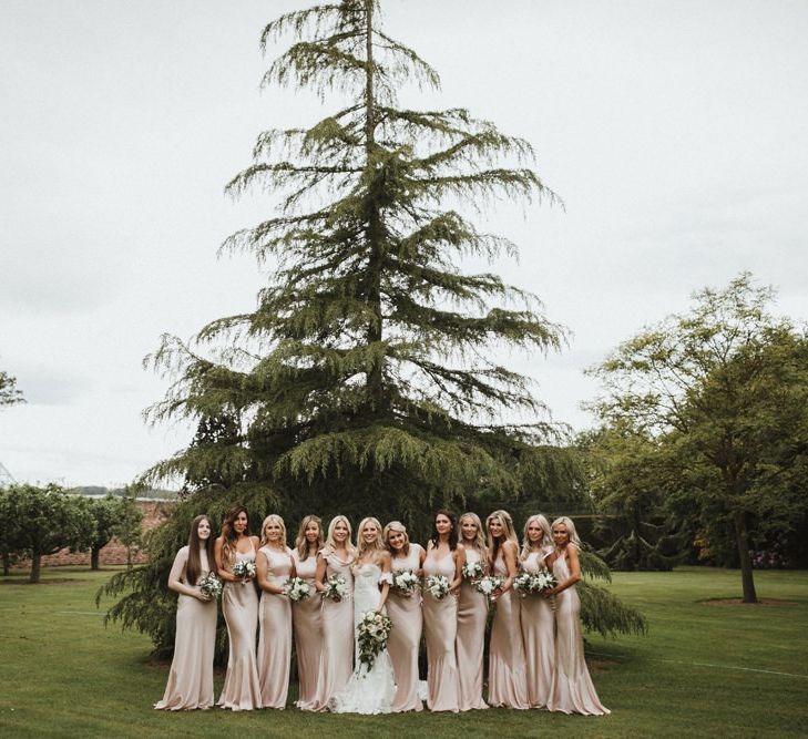 Beautiful Bridesmaids In Pink Ghost Bridesmaid Dresses