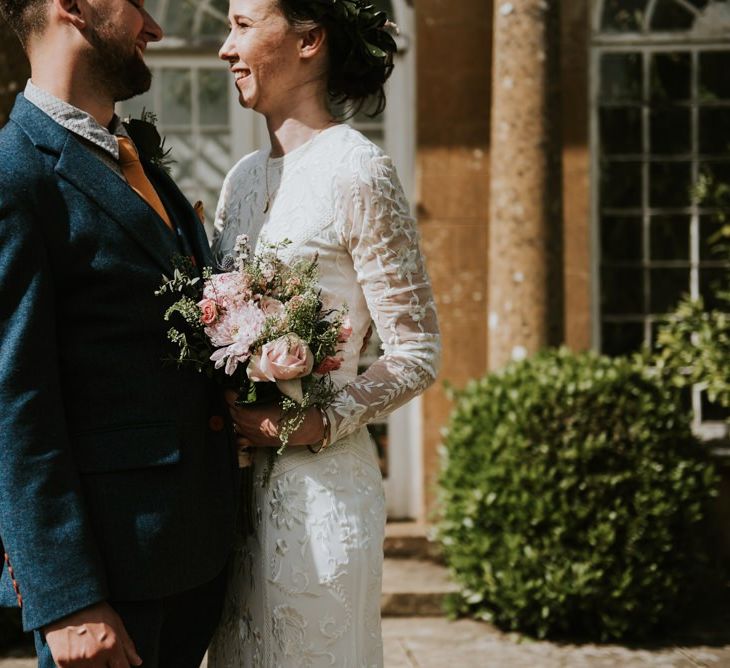 Bridal bouquet with Savannah Miller wedding dress