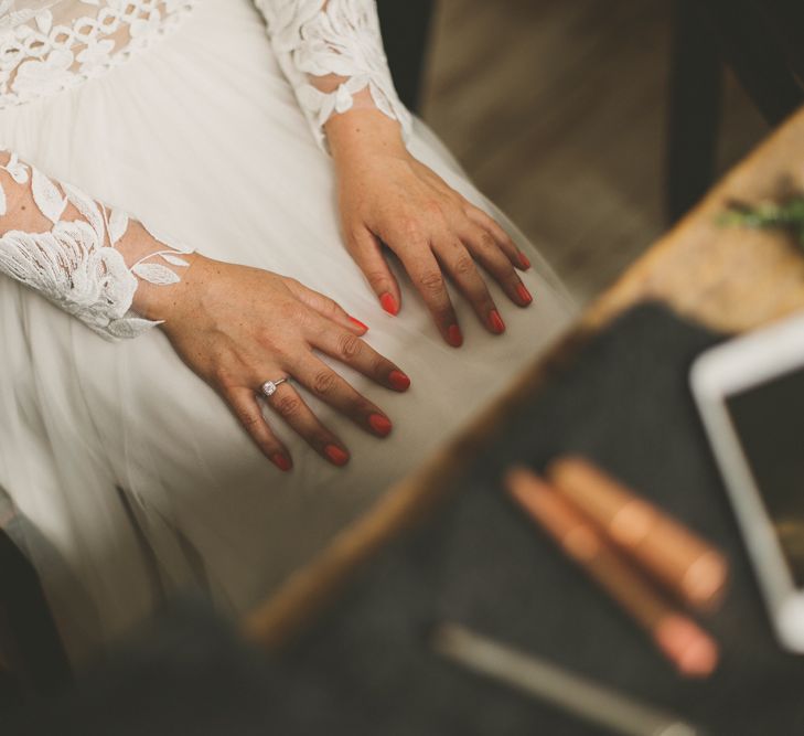 Bright wedding nails