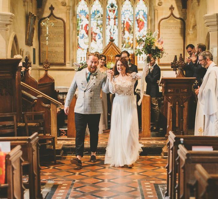 Church wedding ceremony in Devon