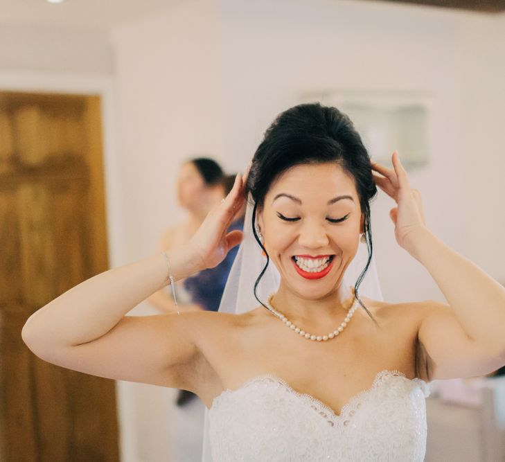 Happy Bride on Wedding Morning