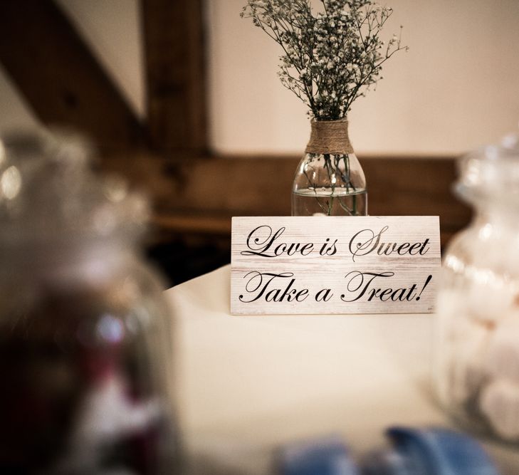 Love is Sweet Take a Treat Wooden Sign