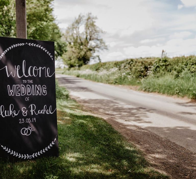 Blackboard Wedding Welcome Sign