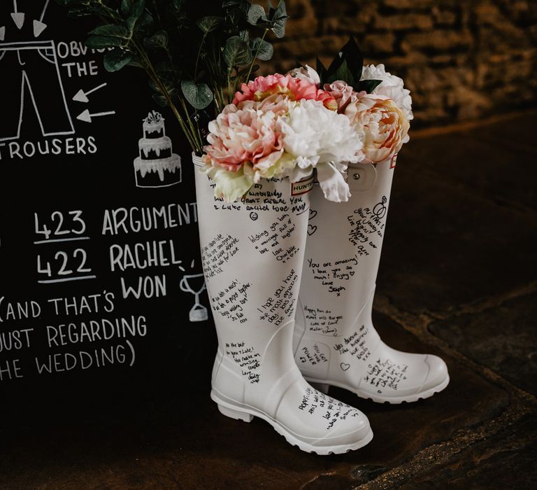 Hunter Wellington Boots Alternative Guest Book