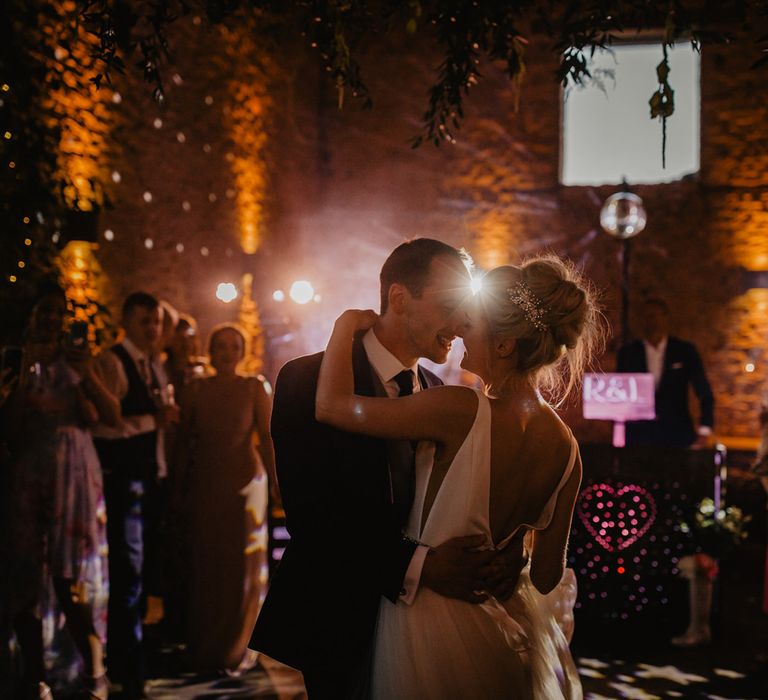 Bride and Groom First Dance at Cripps Barn Wedding Venue