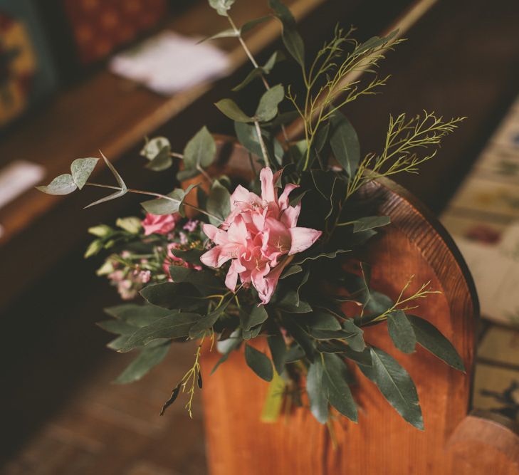 Wedding flower chair decor