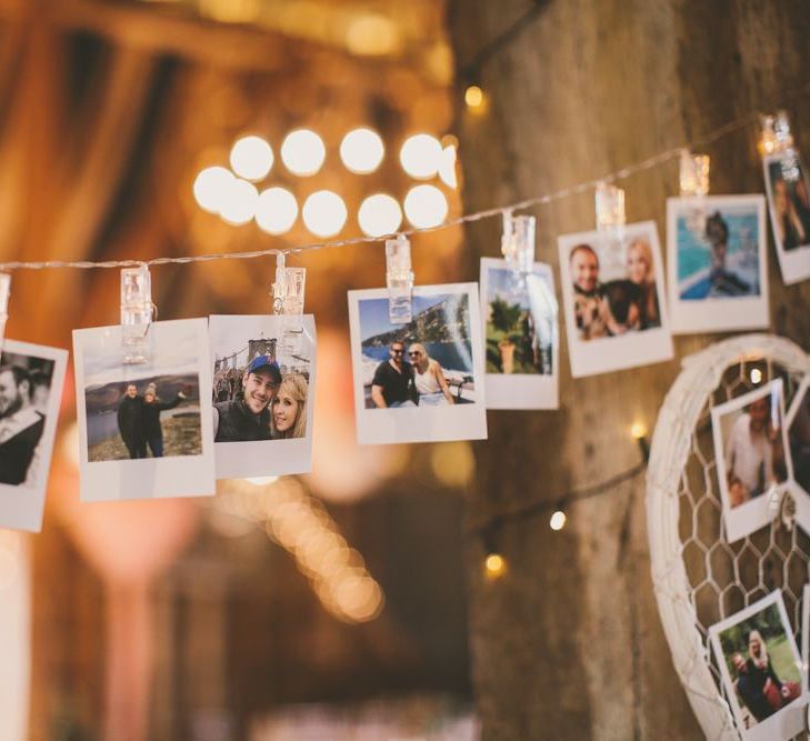 Polaroid wedding picture bunting decoration