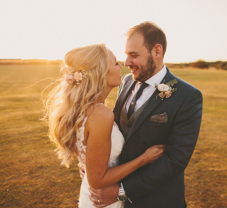 Bride and groom at Kent wedding