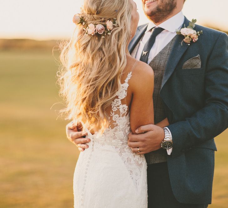 Half up half down bridal hair style