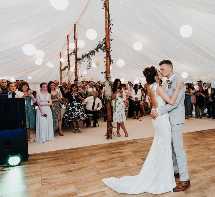 Bride and Groom First Dance Marquee Wedding