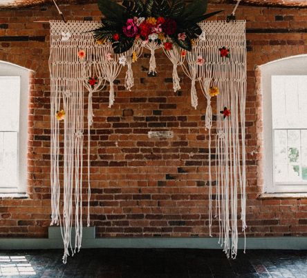 Macrame Backdrop For Wedding // ImageBy Carla Blain Photography