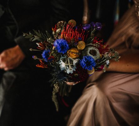 Brightly Coloured Wedding Bouquet // Image By Carla Blain Photography