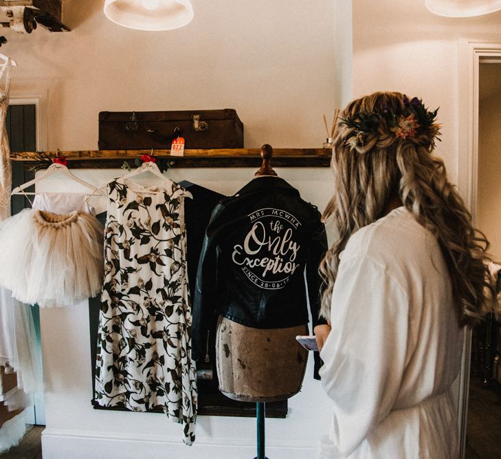 Customised Leather Jacket For Bride // Image By Carla Blain Photography