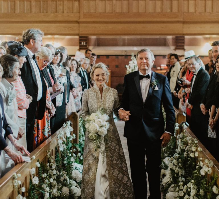 Father of the Bride Escorting His Daughter Down the Aisle