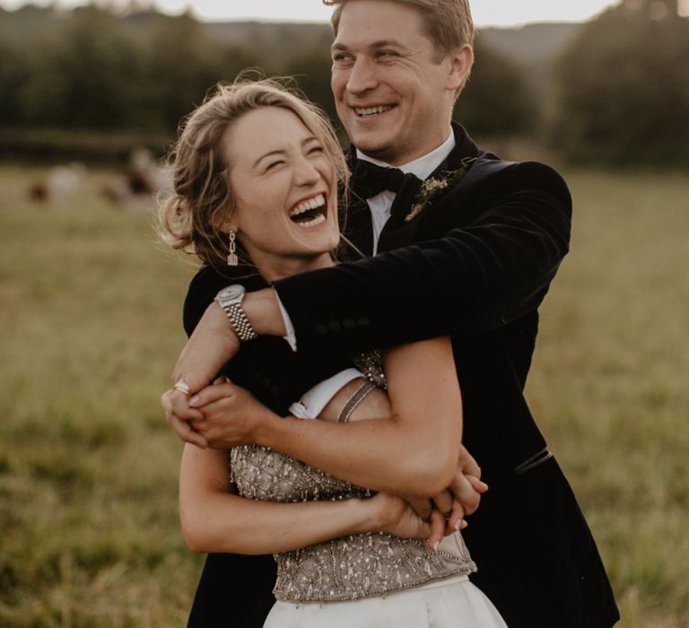 Bride and Groom Laughter