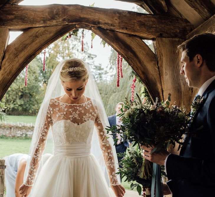 Autumnal Wedding At Dewsall Court With Elephant Motif On Stationery And Bride In Tiara With Images From Red On Blonde Photography And Film From Mrs Mashup