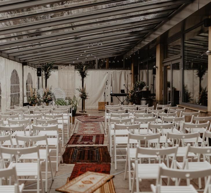 Wedding ceremony set up in Germany venue