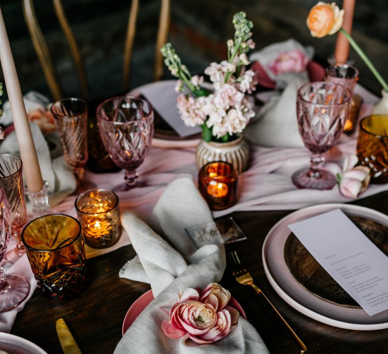 Napkin Decorated with a Flower Head