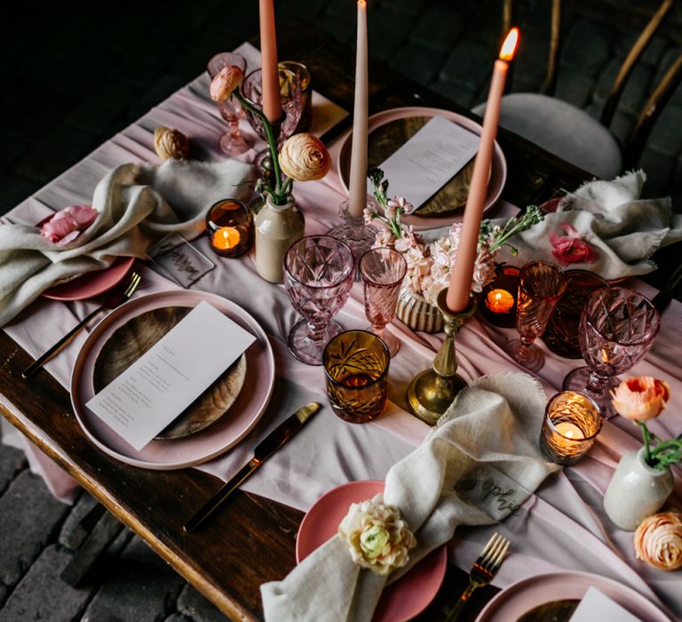 Blush Pink Wedding Table Decorations