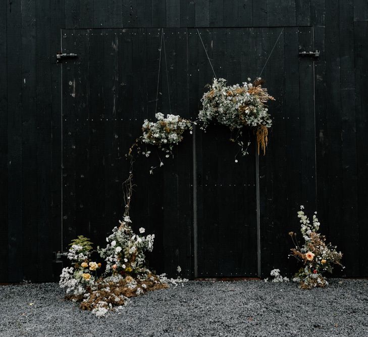 Dried Wedding Flower Altar at The Giraffe Shed