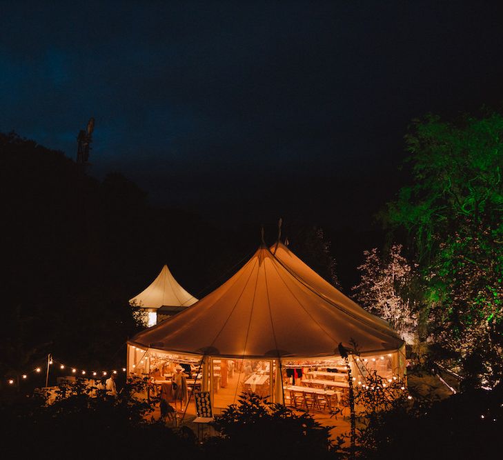 Lighting on Tent Wedding Reception