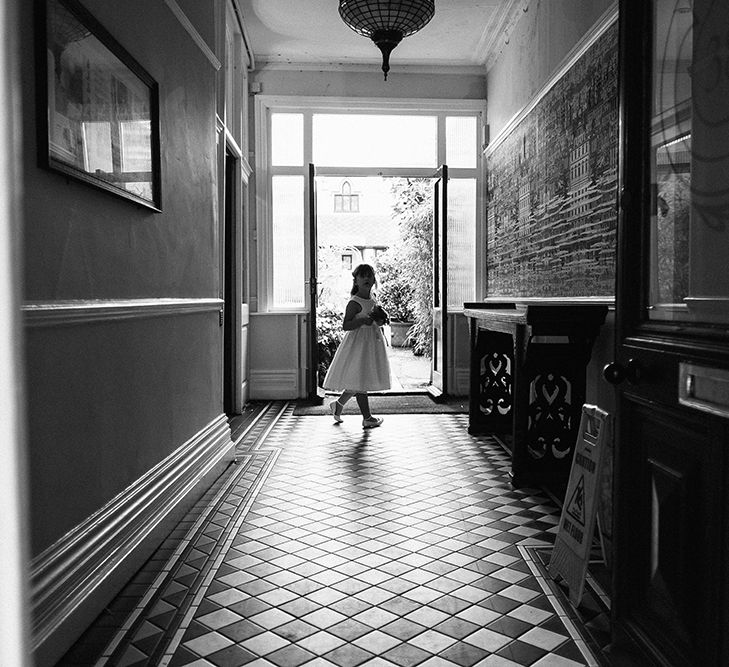 Flower Girl | Peach Wedding at Swanton Morley House and Gardens in Norfolk |  Jason Mark Harris Photography | Together we Roam Films