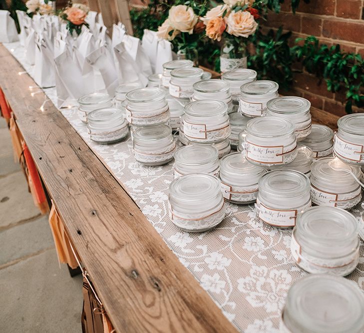 Wedding Favours | Peach Wedding at Swanton Morley House and Gardens in Norfolk |  Jason Mark Harris Photography | Together we Roam Films