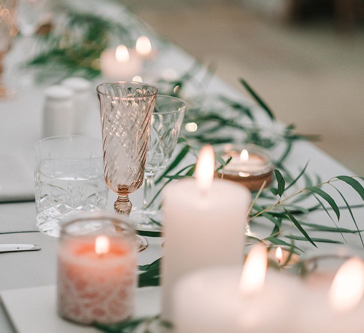 Elegant Table Decor | Peach Wedding at Swanton Morley House and Gardens in Norfolk |  Jason Mark Harris Photography | Together we Roam Films