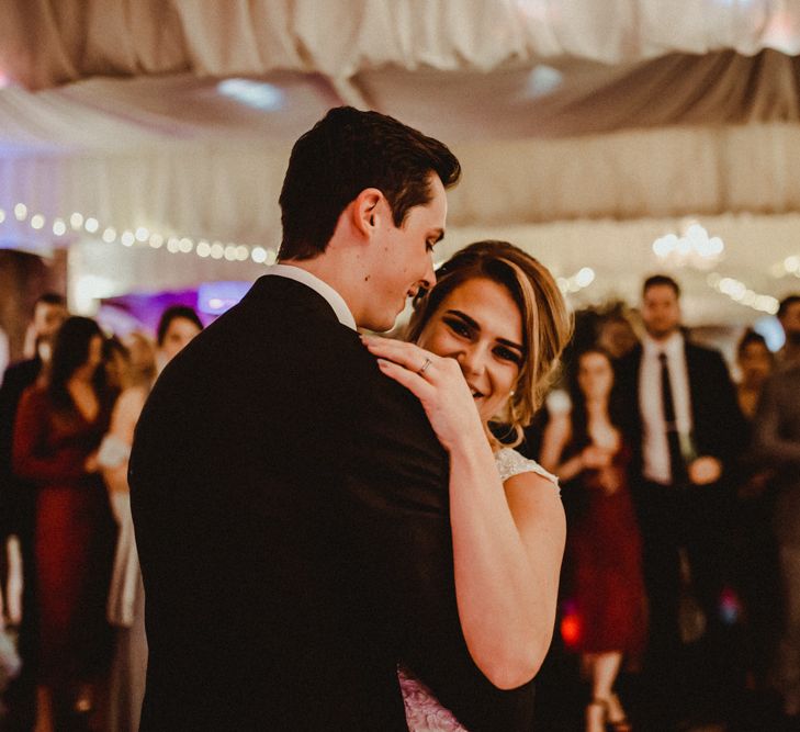 First Dance with Bride in Tuxedo and Groom in Lace Wedding Dress